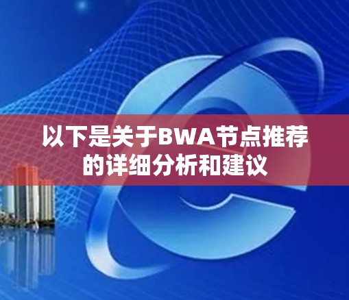以下是关于BWA节点推荐的详细分析和建议